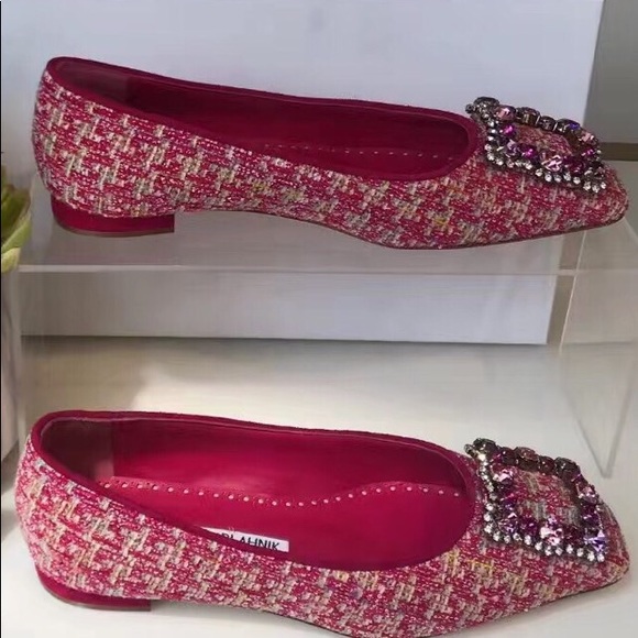 Manolo Blahnik Tweed Flats - Picture 2 of 2